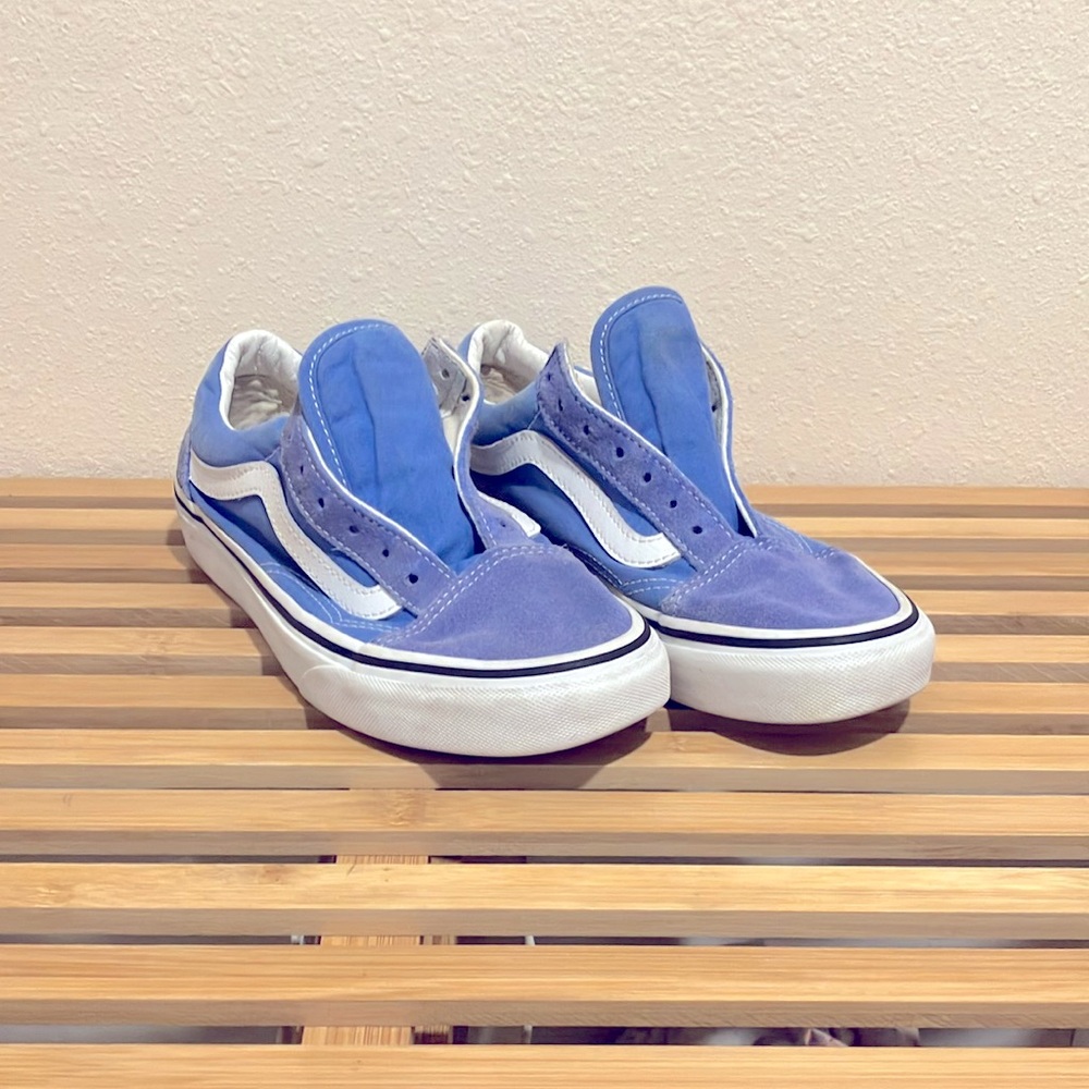 Blue and White Vans